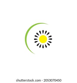 Kiwi fruit icon logo vector design