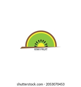 Kiwi fruit icon logo vector design