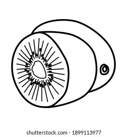 Icono de fruta de Kiwi. Logo del Signo de Ilustración de Diseño del Vector.