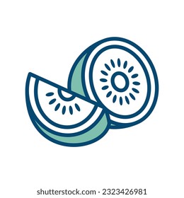 kiwi fruit icon vector design template in white background