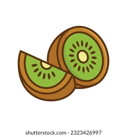 kiwi fruit icon vector design template in white background