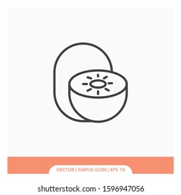 Kiwi fruit Icon Vector Illustration