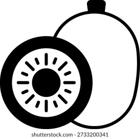 Kiwi Fruit Icon Vector Illustration
