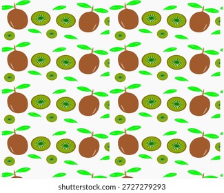 Ilustración de fruta de kiwi con un fondo limpio, resaltando colores frescos y una sensación natural. Perfecto para alimentos, bebidas, salud y diseños promocionales modernos