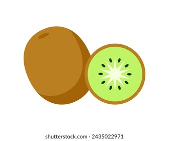 kiwi fruit illustration for coloring book template, kiwi for kids worksheet printable