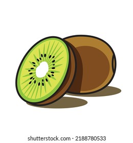kiwi fruit illustration vector design