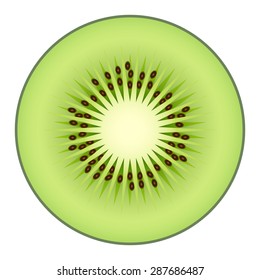 Kiwi fruit isolated on white background