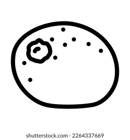 kiwi fruit line icon vector. kiwi fruit sign. isolated contour symbol black illustration