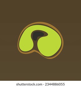 Kiwi fruit logo design concept template. Fresh fruit logo design