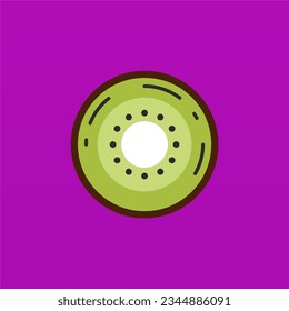 Kiwi fruit logo design concept template. Fresh fruit logo design