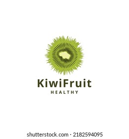 Kiwi Fruit Logo Icon Design Template Flat Vector Illustration