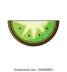 Kiwi Fruit Logo Icon Illustration Design