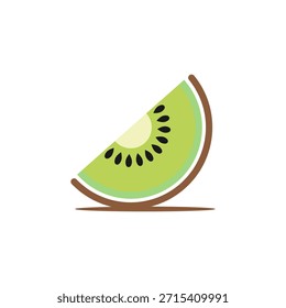 Ilustración vectorial de Logo de Fruta de Kiwi