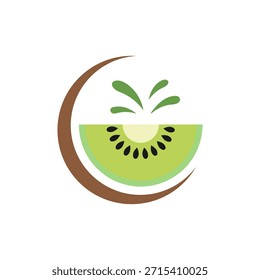 Kiwi Fruit Logo, Vektorgrafik