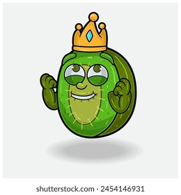 Kiwi Fruit Mascot Character Cartoon With Happy expression. Vector Illustrations