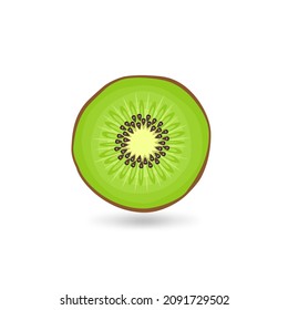 Kiwi fruit on white background