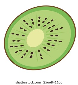 Kiwi fruit on white background icon