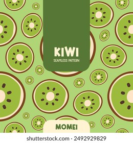 Kiwi fruit seamless pattern background