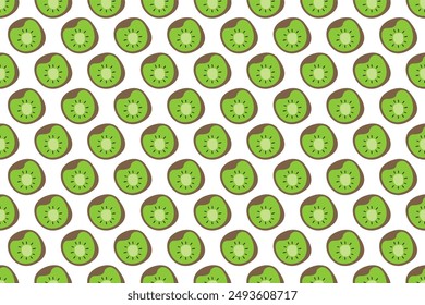 Kiwi fruit seamless pattern background. Fruit seamless pattern background can be used as web banner, social media banner, wrapping paper, etc.