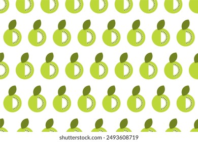 Kiwi fruit seamless pattern background. Fruit seamless pattern background can be used as web banner, social media banner, wrapping paper, etc.