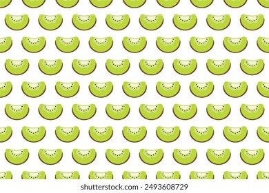 Kiwi fruit seamless pattern background. Fruit seamless pattern background can be used as web banner, social media banner, wrapping paper, etc.