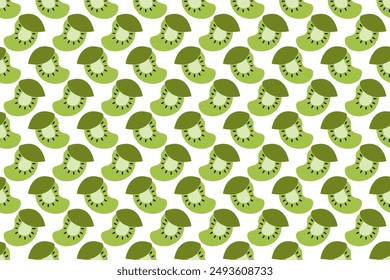 Kiwi fruit seamless pattern background. Fruit seamless pattern background can be used as web banner, social media banner, wrapping paper, etc.