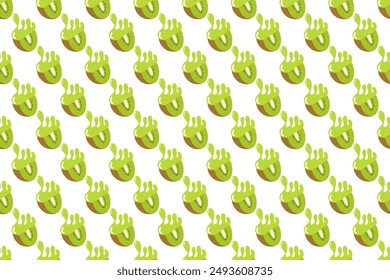 Kiwi fruit seamless pattern background. Fruit seamless pattern background can be used as web banner, social media banner, wrapping paper, etc.