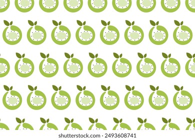 Kiwi fruit seamless pattern background. Fruit seamless pattern background can be used as web banner, social media banner, wrapping paper, etc.