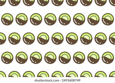 Kiwi fruit seamless pattern background. Fruit seamless pattern background can be used as web banner, social media banner, wrapping paper, etc.