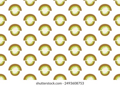 Kiwi fruit seamless pattern background. Fruit seamless pattern background can be used as web banner, social media banner, wrapping paper, etc.