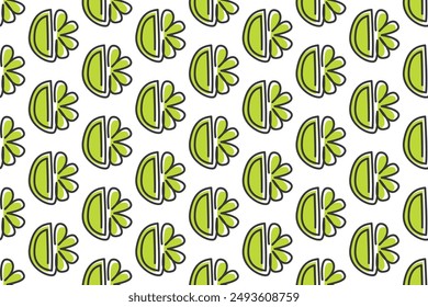 Kiwi fruit seamless pattern background. Fruit seamless pattern background can be used as web banner, social media banner, wrapping paper, etc.