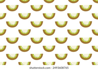 Kiwi fruit seamless pattern background. Fruit seamless pattern background can be used as web banner, social media banner, wrapping paper, etc.