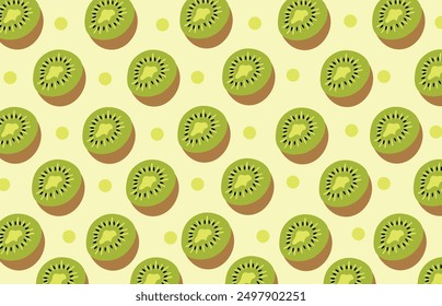 kiwi fruit seamless pattern background 