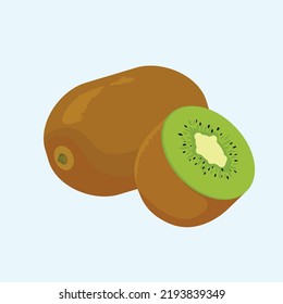 Kiwi Fruit Simple Cartoon Vector Illustration