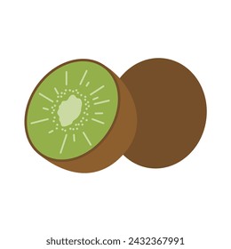 Kiwi fruit. slice and whole of fresh kiwi