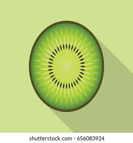Kiwi fruit sliced segment isolated on background