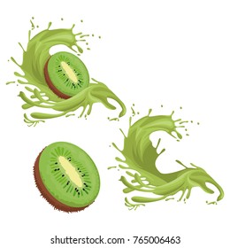 Kiwi fruit splash