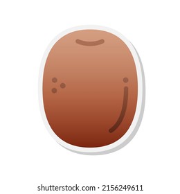 Kiwi fruit sticker icon, Vector, Illustration.