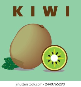 Kiwi Frucht Vektor Design und Illustration