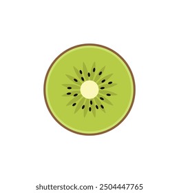 Kiwi fruit vector icon. Flat illustration of green tropical kiwifruit. Nutrition, vitamins, organic, healthy eating concepts.