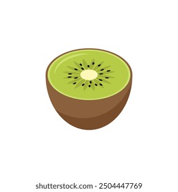 Kiwi fruit vector icon. Flat illustration of green tropical kiwifruit. Nutrition, vitamins, organic, healthy eating concepts.