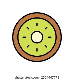 Kiwi fruit vector icon. Flat illustration of green tropical kiwifruit. Nutrition, vitamins, organic, healthy eating concepts.