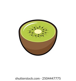 Kiwi fruit vector icon. Flat illustration of green tropical kiwifruit. Nutrition, vitamins, organic, healthy eating concepts.