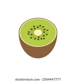 Kiwi fruit vector icon. Flat illustration of green tropical kiwifruit. Nutrition, vitamins, organic, healthy eating concepts.