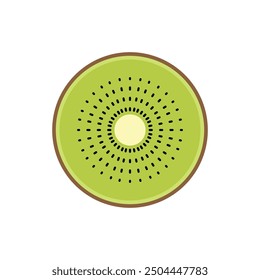 Kiwi fruit vector icon. Flat illustration of green tropical kiwifruit. Nutrition, vitamins, organic, healthy eating concepts.