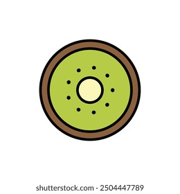 Kiwi fruit vector icon. Flat illustration of green tropical kiwifruit. Nutrition, vitamins, organic, healthy eating concepts.