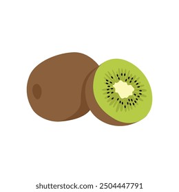 Kiwi fruit vector icon. Flat illustration of green tropical kiwifruit. Nutrition, vitamins, organic, healthy eating concepts.