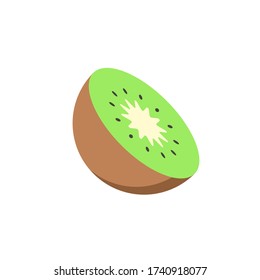 Kiwi fruit vector icon symbol fruit isolated on white background