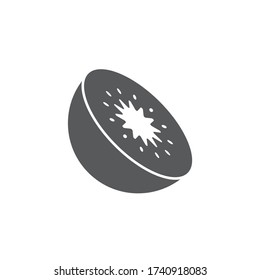Kiwi fruit vector icon symbol fruit isolated on white background