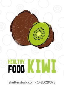 Kiwi Fruit. Vector Illustration Design. 